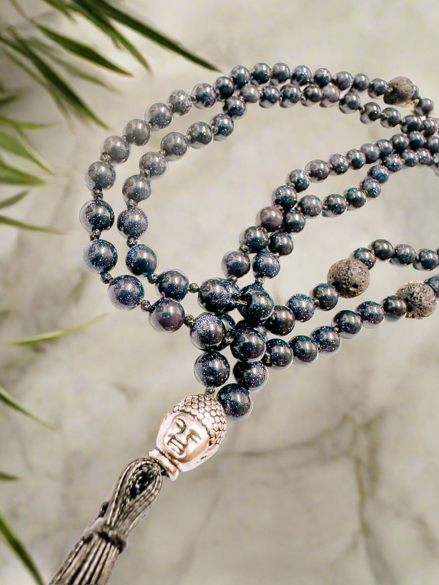 blue sunstone mala